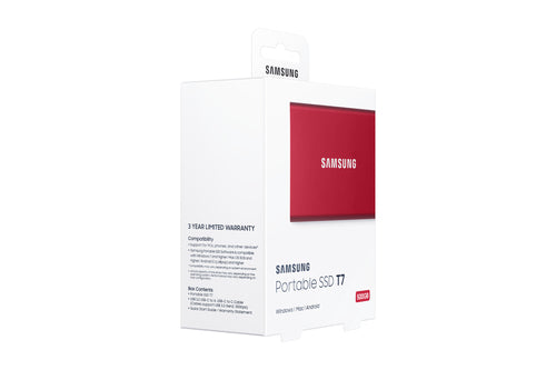 Samsung Portable SSD T7 500 GB Red Samsung Portable SSD T7 500 GB Red
